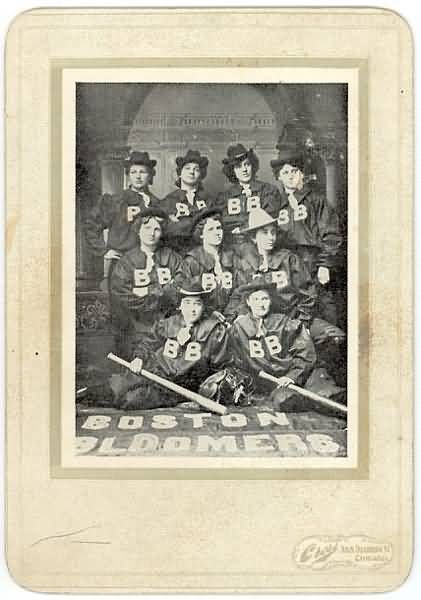 1900 Cabinet Boston Bloomers Team